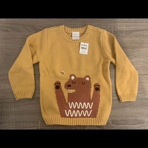Hanna Andersson knit bear sweater 3T